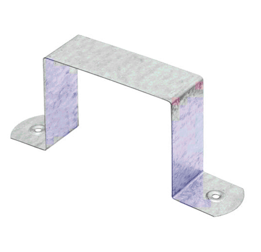 Zinc Downpipe Clip rectangle 50mm