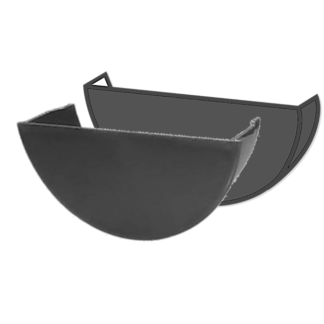 matt Half round Gutter - Stop end
